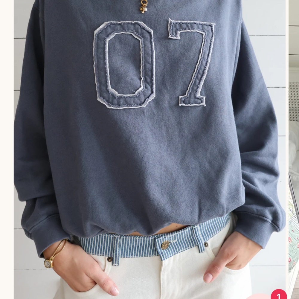 Studio Seven Georgia Navy Sweatshirt